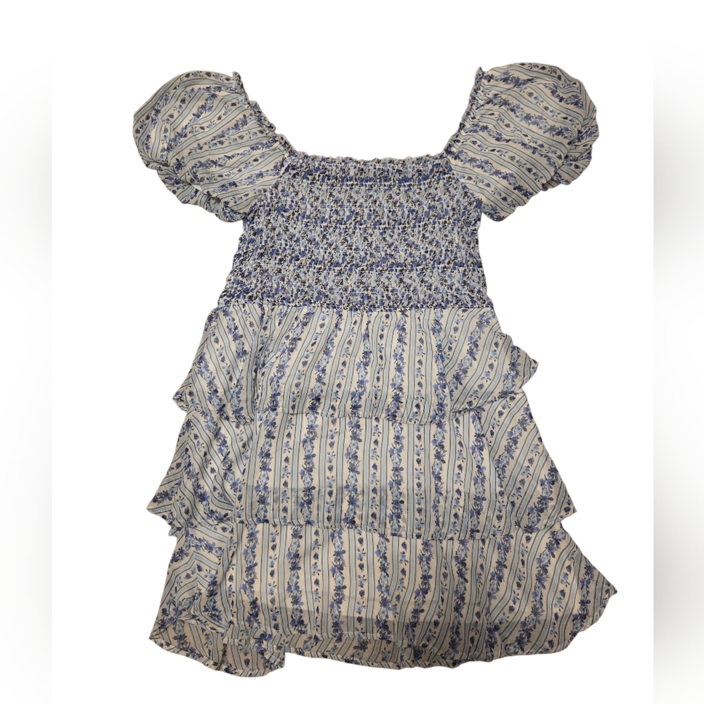Francesca's Lolla Floral Tiered Mini Dress. NWT. Size L. - Picture 5 of 5